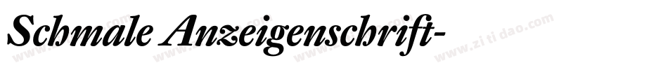 Schmale Anzeigenschrift字体转换